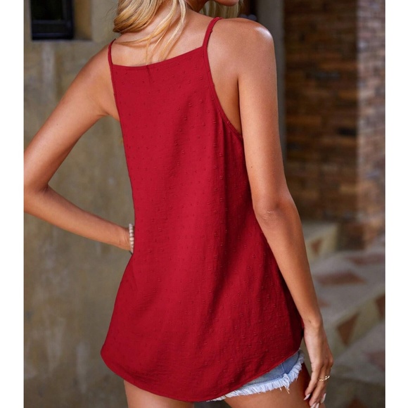 03 Boho Swiss Dot Lace Cami Tank top - Picture 5 of 5